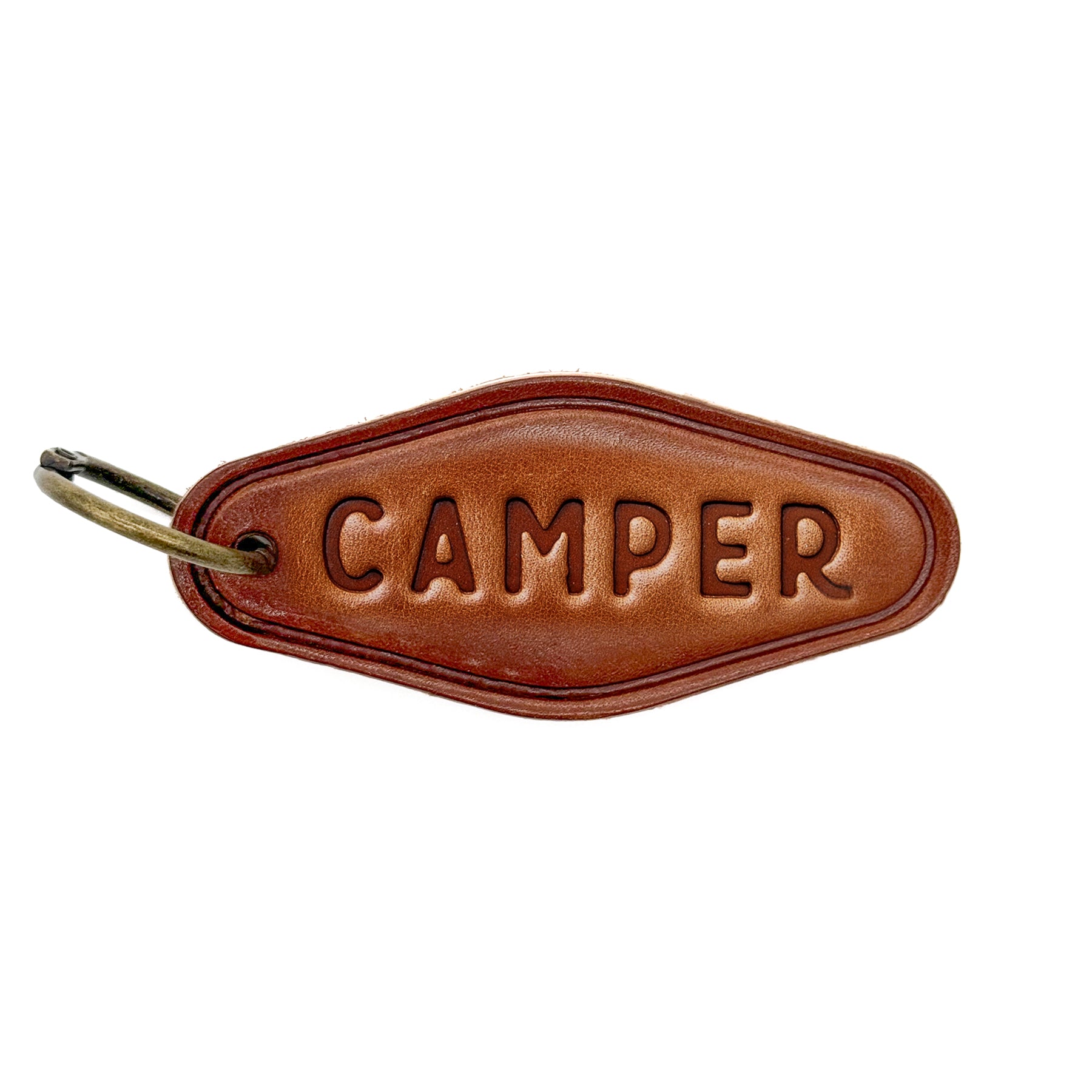 camper schlüsselanhänger Motel Style Cabin Leather Keychain