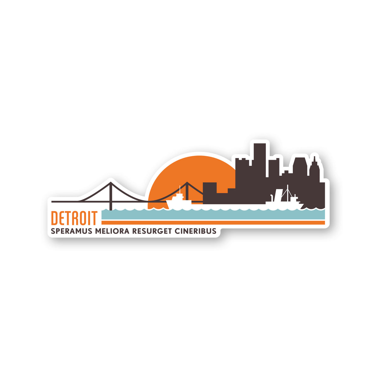 Detroit Sunset Sticker | Peninsulas