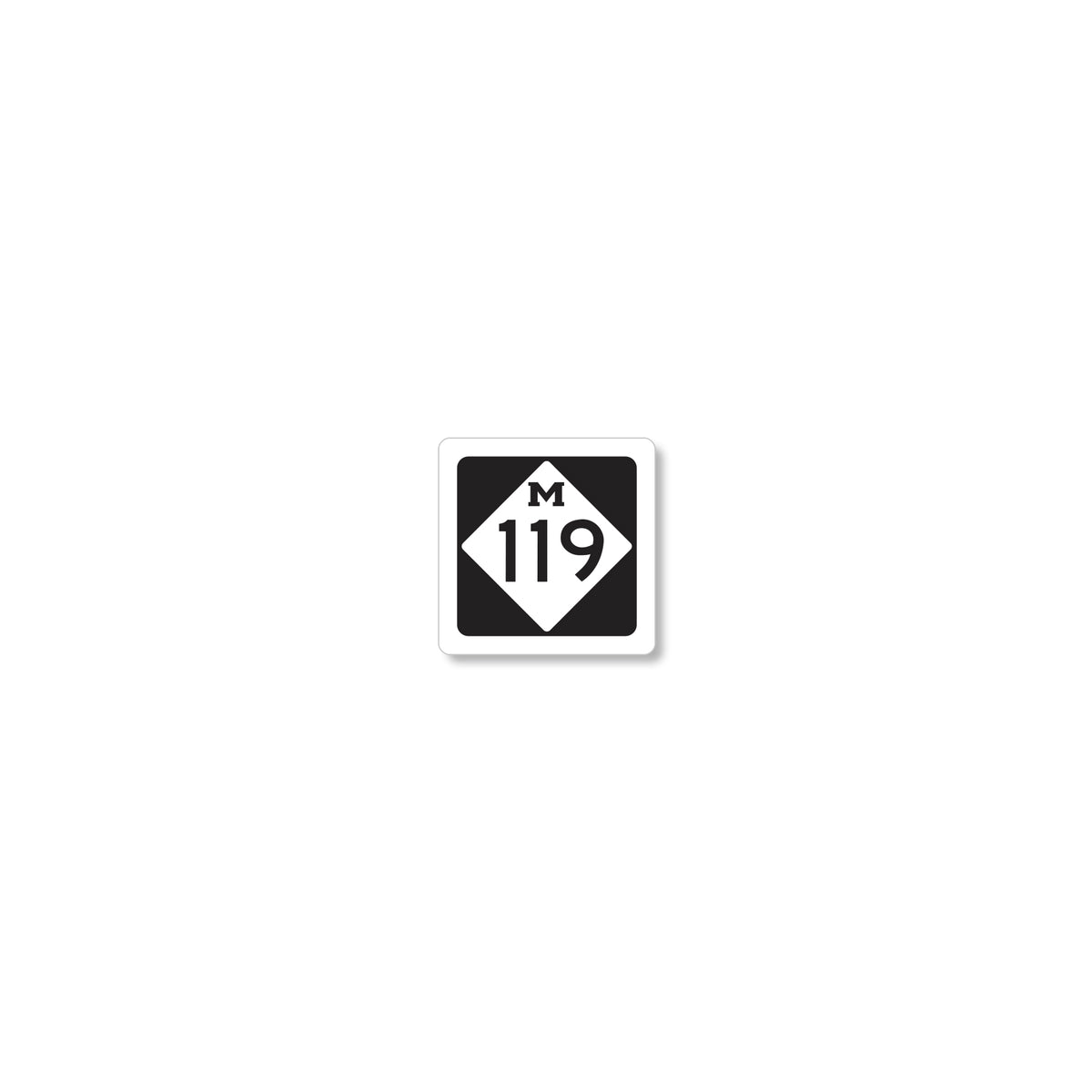 Tunnel of Trees M-119 Sign Mini Sticker | Peninsulas