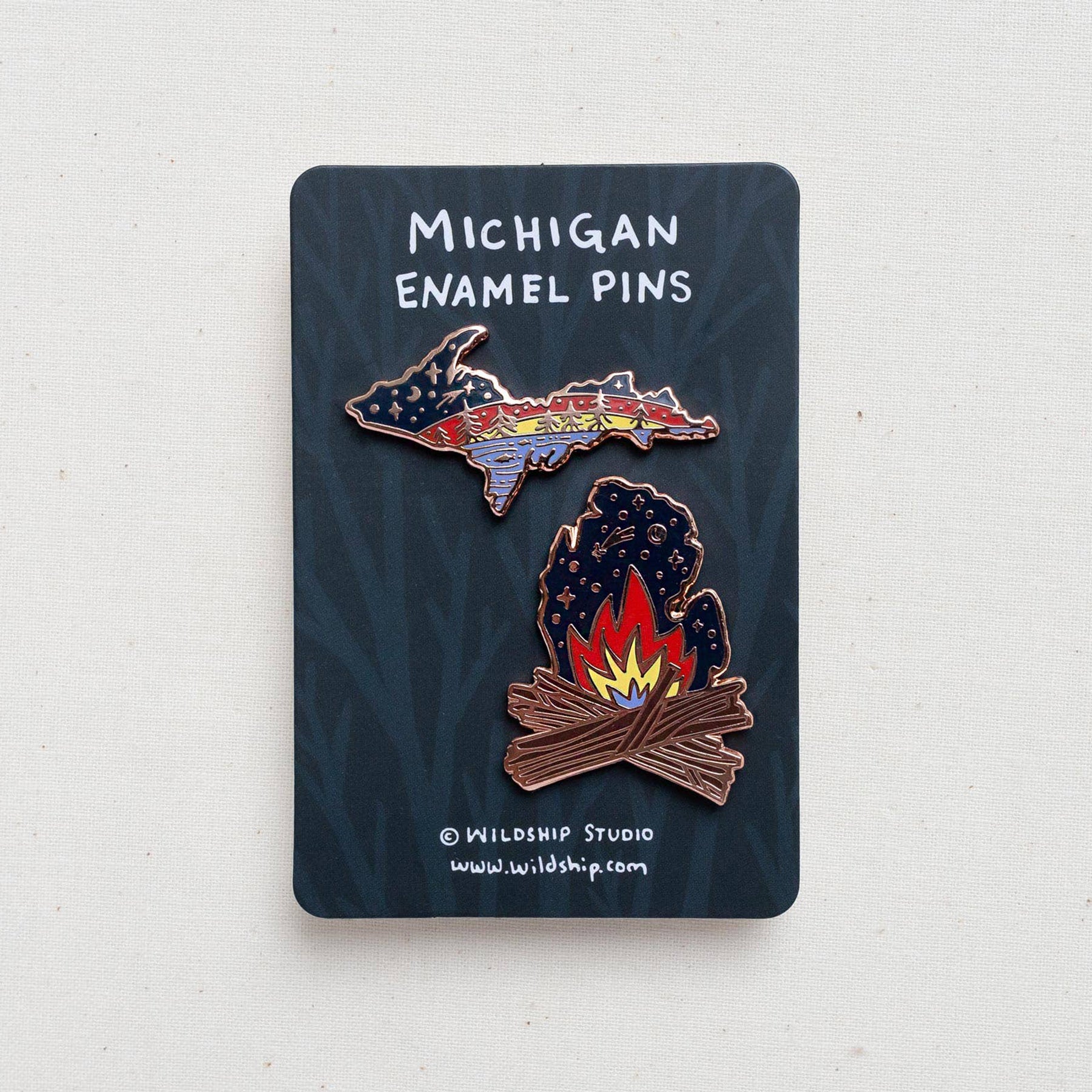 Michigan Enamel Pin Set | Peninsulas